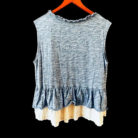 Anthropologie Pilcro Ruffled Tiered Sweet Top: M - Picture 2 of 3